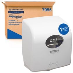 Distributore di asciugamani in rotolo Aquarius slimroll bianco