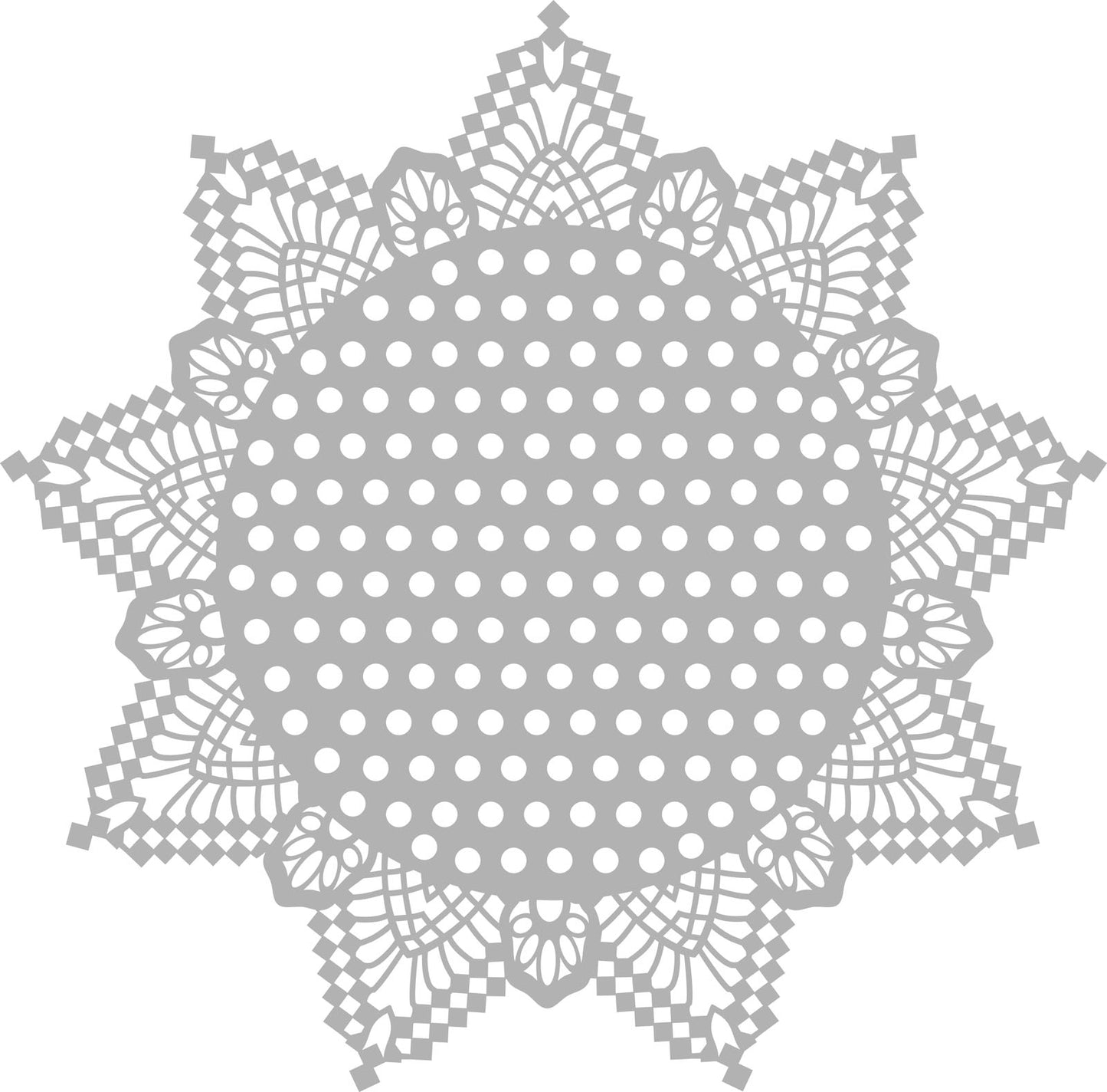 Vaessen creative • stencil maschera 30x30 cm pois con bordi
