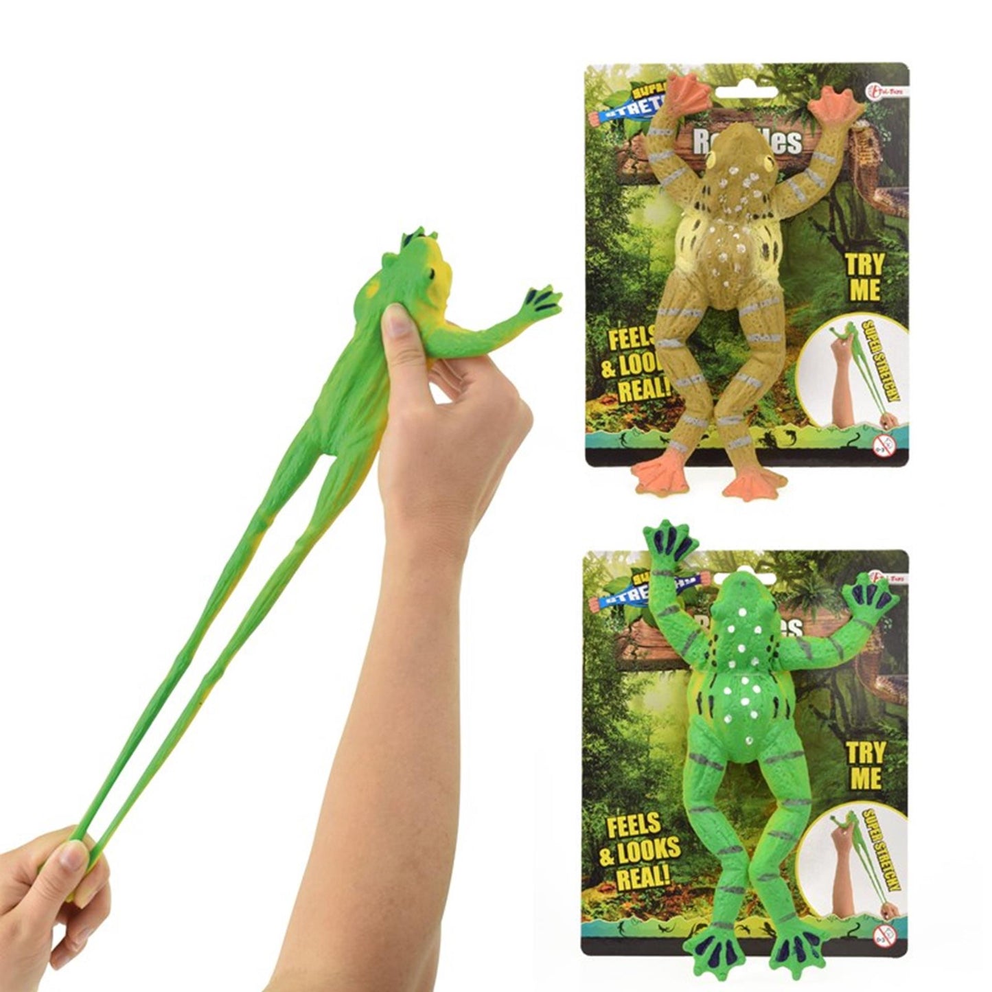 Toi-toys toi giocattoli rana realistica su carta
