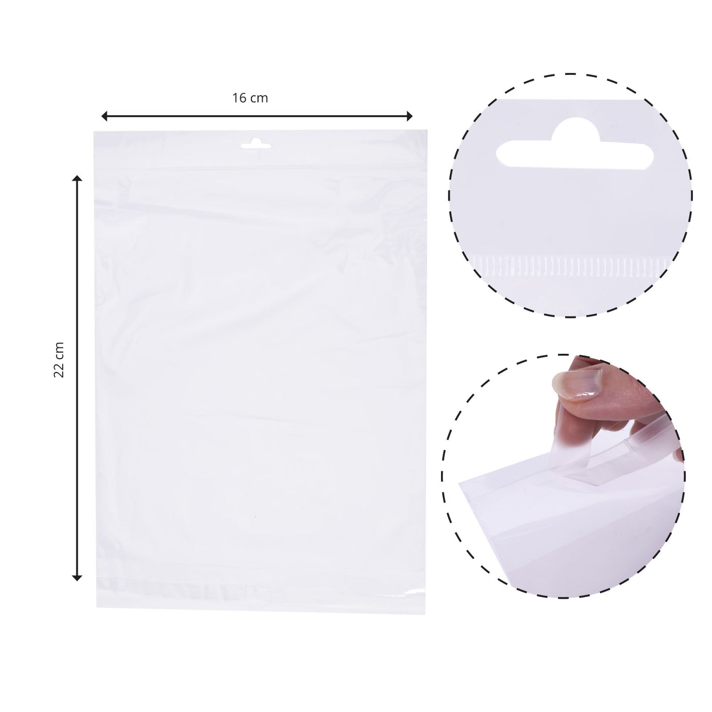 Vaessen creative • busta con etichetta 16x22 cm a5 100 pz