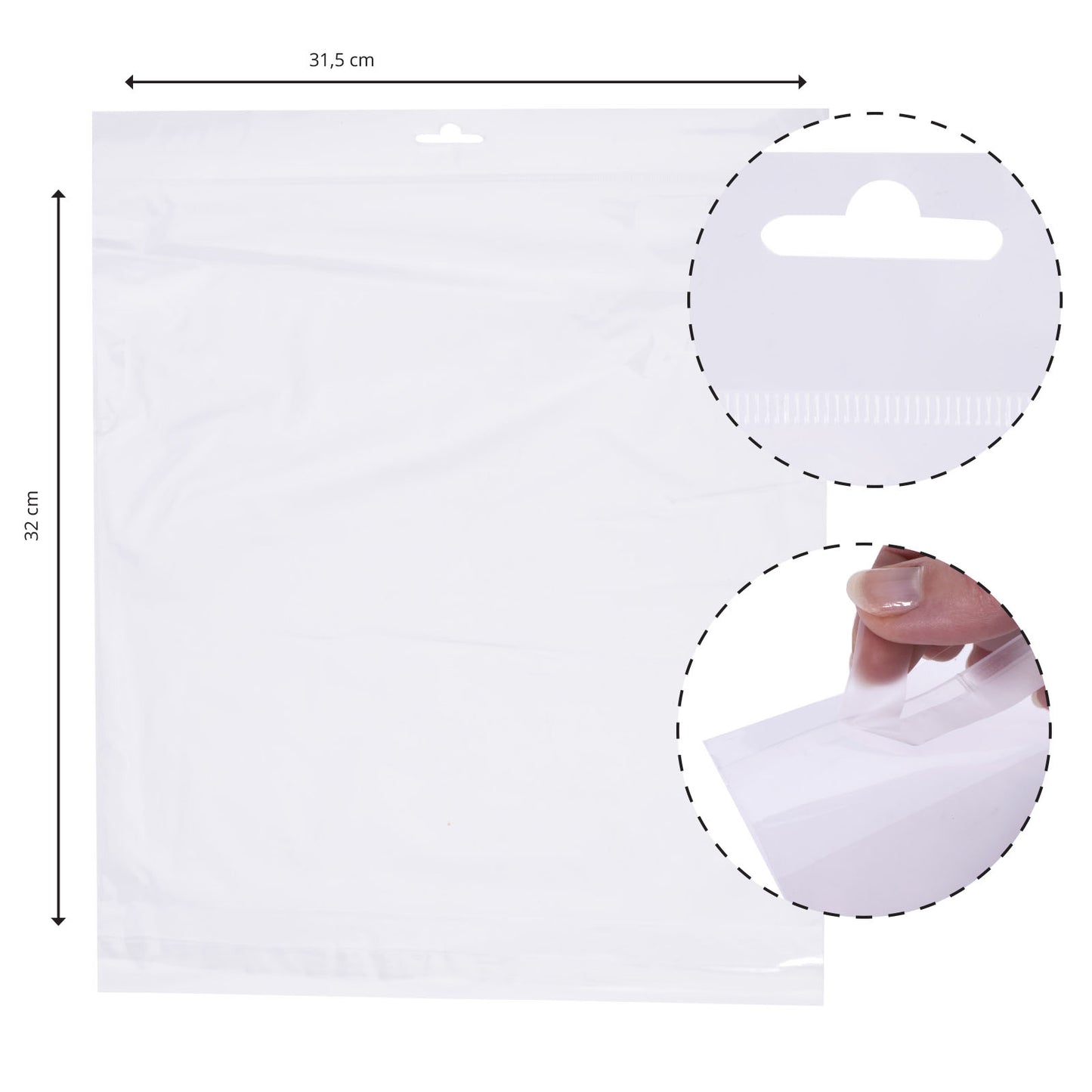 Vaessen creative • busta con etichetta 31,5x32cm 12x12 50pz