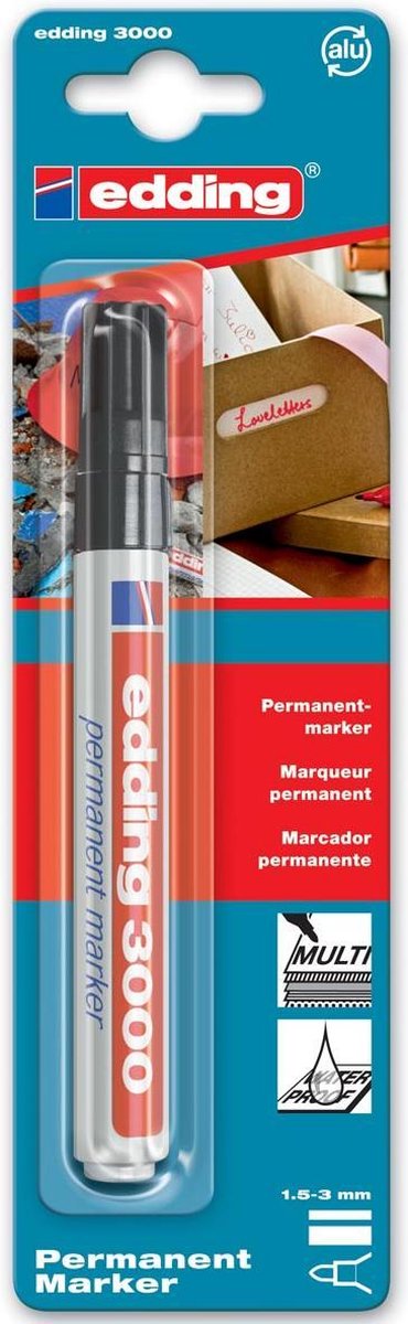 Pennarello Edding 3000 rotondo 1,5-3 mm nero