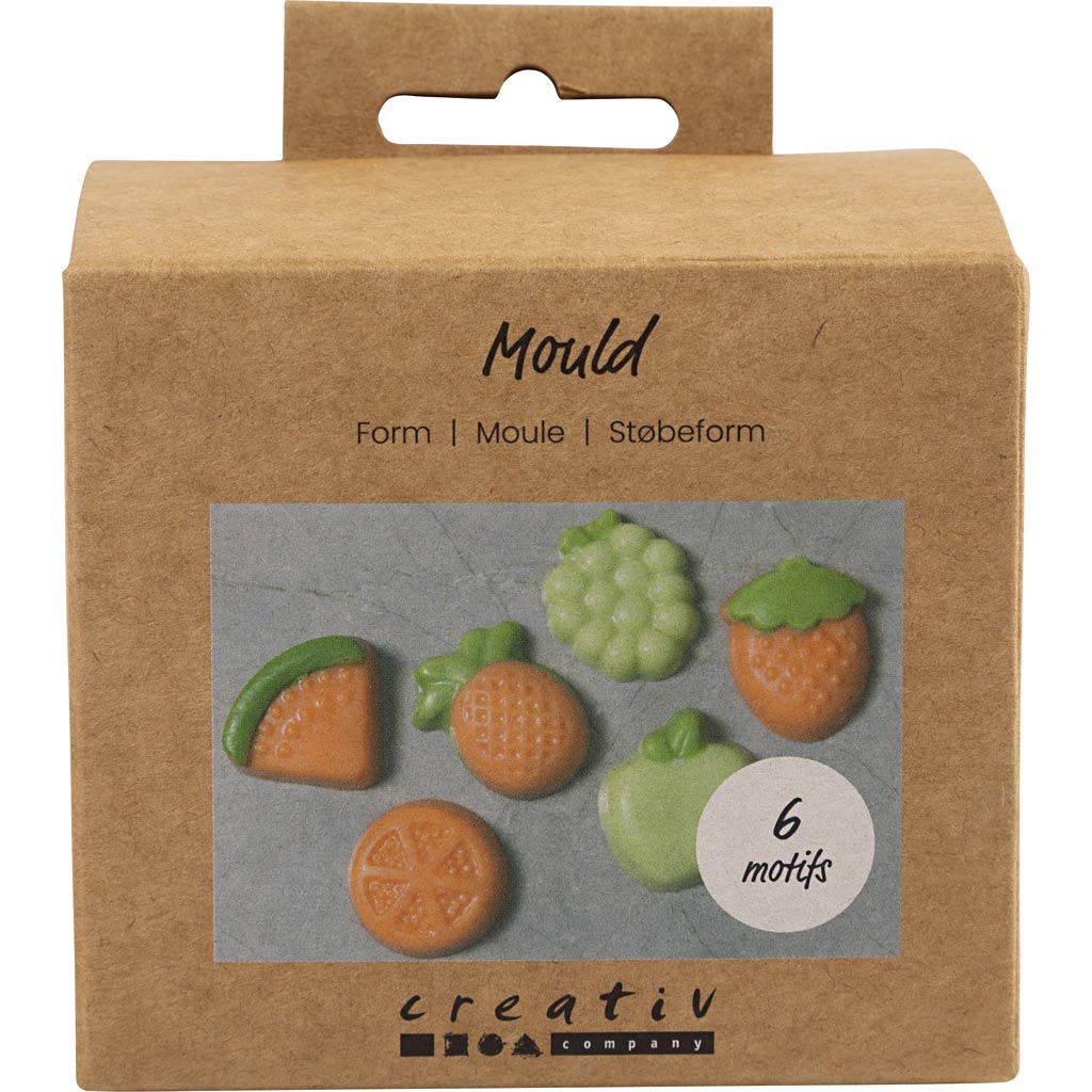 Stampi Creative Company, frutta, h: 1,8 cm, l: 4,5-6 cm, 6 pezzi 1 scatola