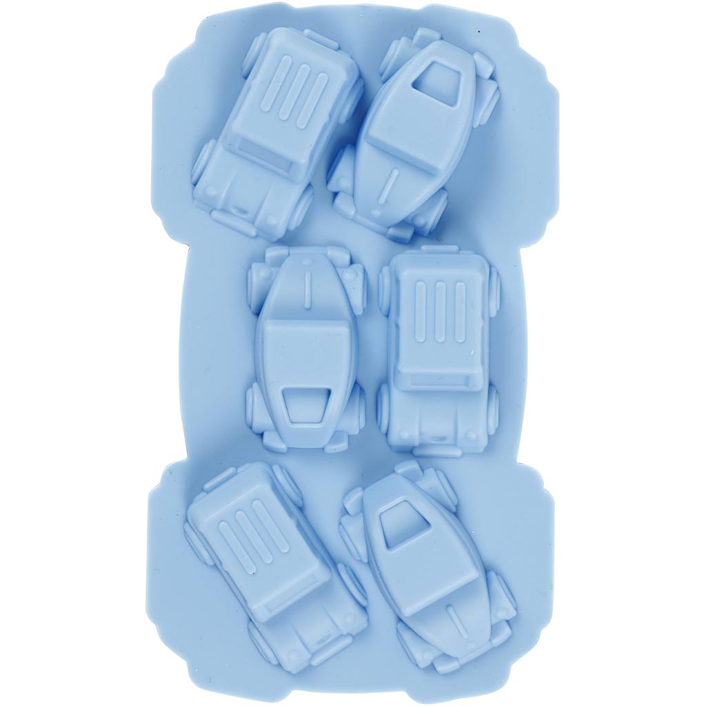 Stampi in silicone Creativ Company, automobili, h: 2,5 cm, l: 3 cm, l: 4,5 cm, 12,5 ml, 1 pezzo