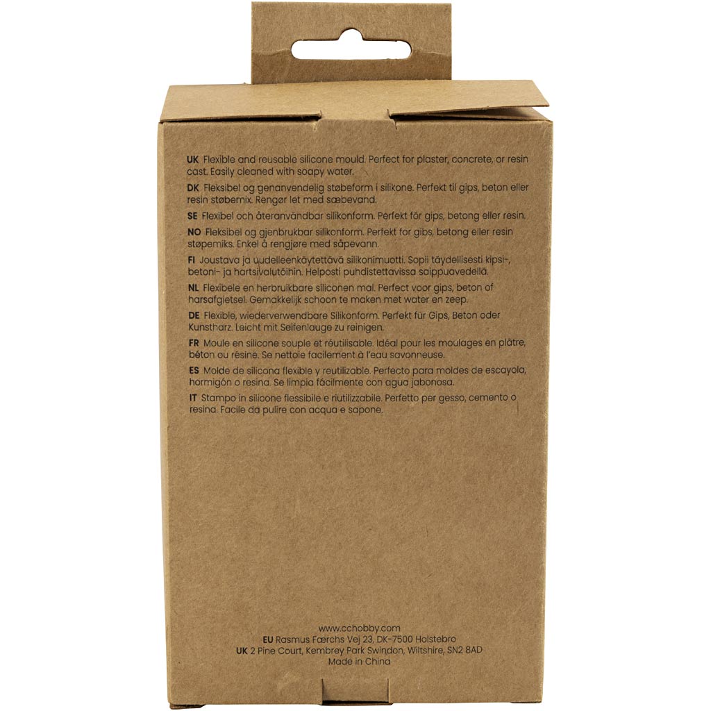 Stampi in silicone Creative Company, vaso e candeliere, h: 7,5 cm, d 5,5 cm, trasparente opaco, 2 pezzi 1 scatola