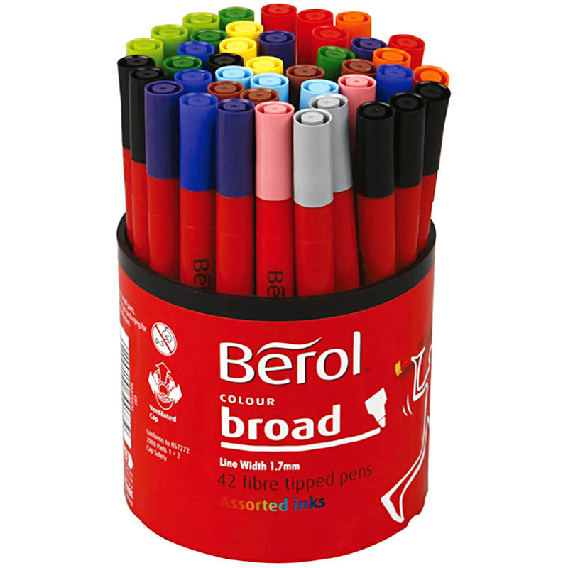 BEROL Stift, D 10 mm, spessore della linea 1-1,7 mm, vari colori, 42 pezzo 1 scatola