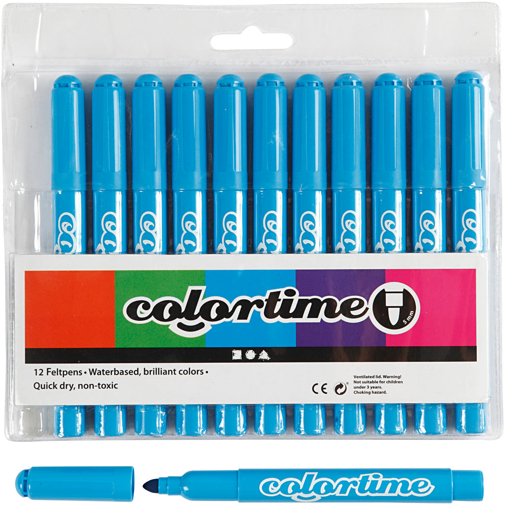 Creativ Company Light Blue Markers, 12st.