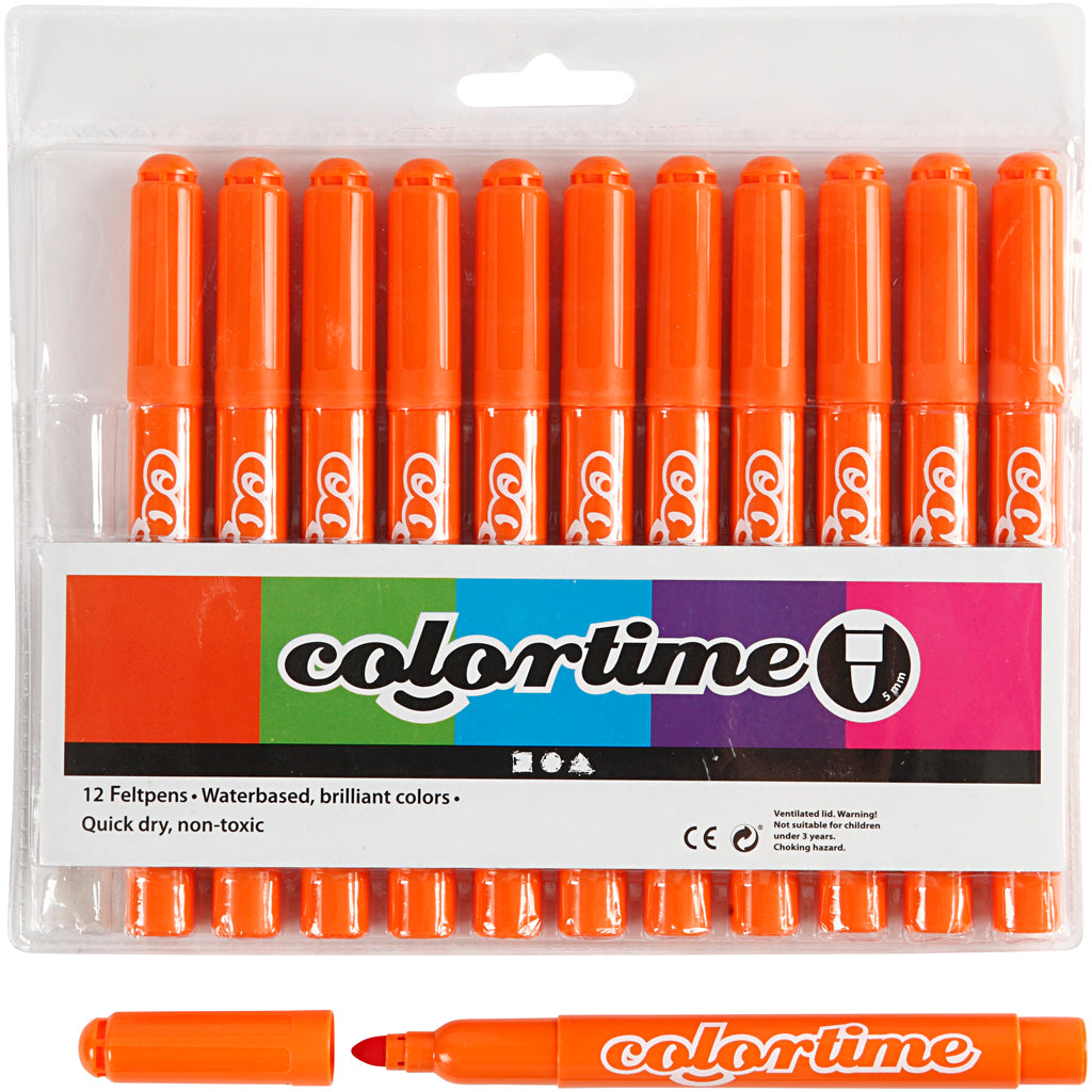 Oranje Jumbo Markers, 12st.