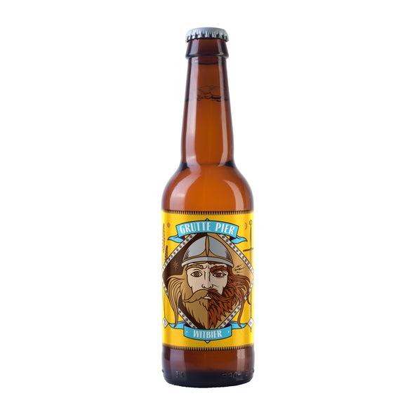 Botella de cerveza de trigo Grutte pier (24x 33cl)