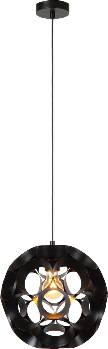 Lucide hannelore - lampada a sospensione - ø 30 cm - 1xe27 - nero