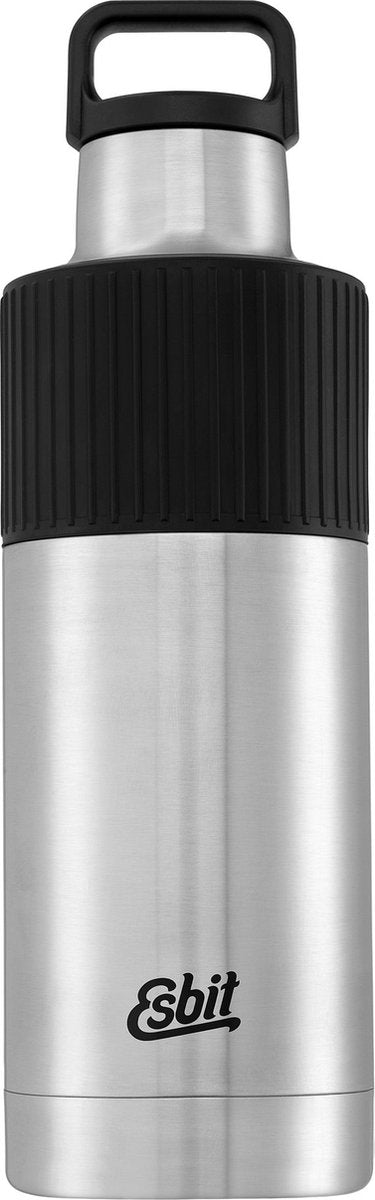 Bottiglia thermos Scultore Esbit - 1l - argento opaco - copertura in silicone - tappo ad anello