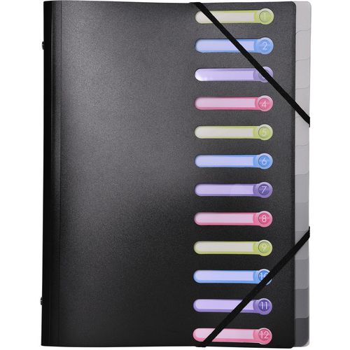 Carpeta clasificadora exacompta 55981e polipropileno 25x32cm a4 negra