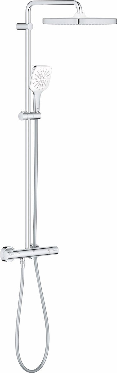 Grohe quickfix vitalio start 250 regendouche - 㸠25 cm - vierkant - met thermostaatkraan - chroom - ecojoy handdouche