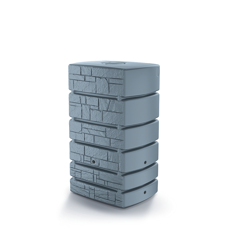 Prosperplast 1071714 - botte per pioggia 500l torre grigio pietra | 1 pz