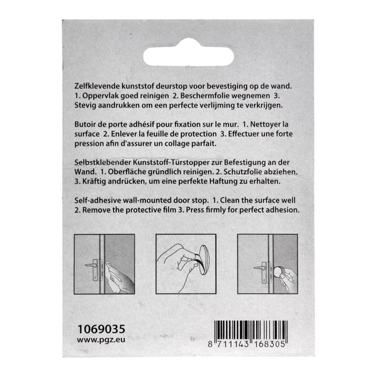 Mack 1069035 - fermaporta autoadesivo nero ø 40 mm 2 pz | 6 pezzi