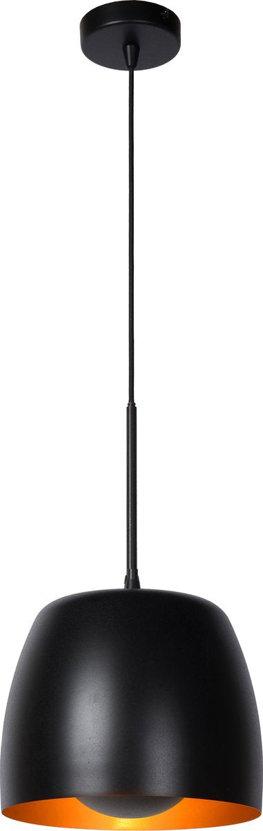 Lucide nolan - lampada a sospensione - ø 24 cm - 1xe27 - nero
