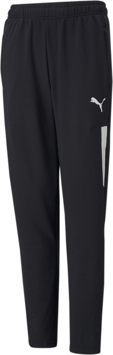 Puma teamliga training pants pro jr unisex sportbroek - black- white