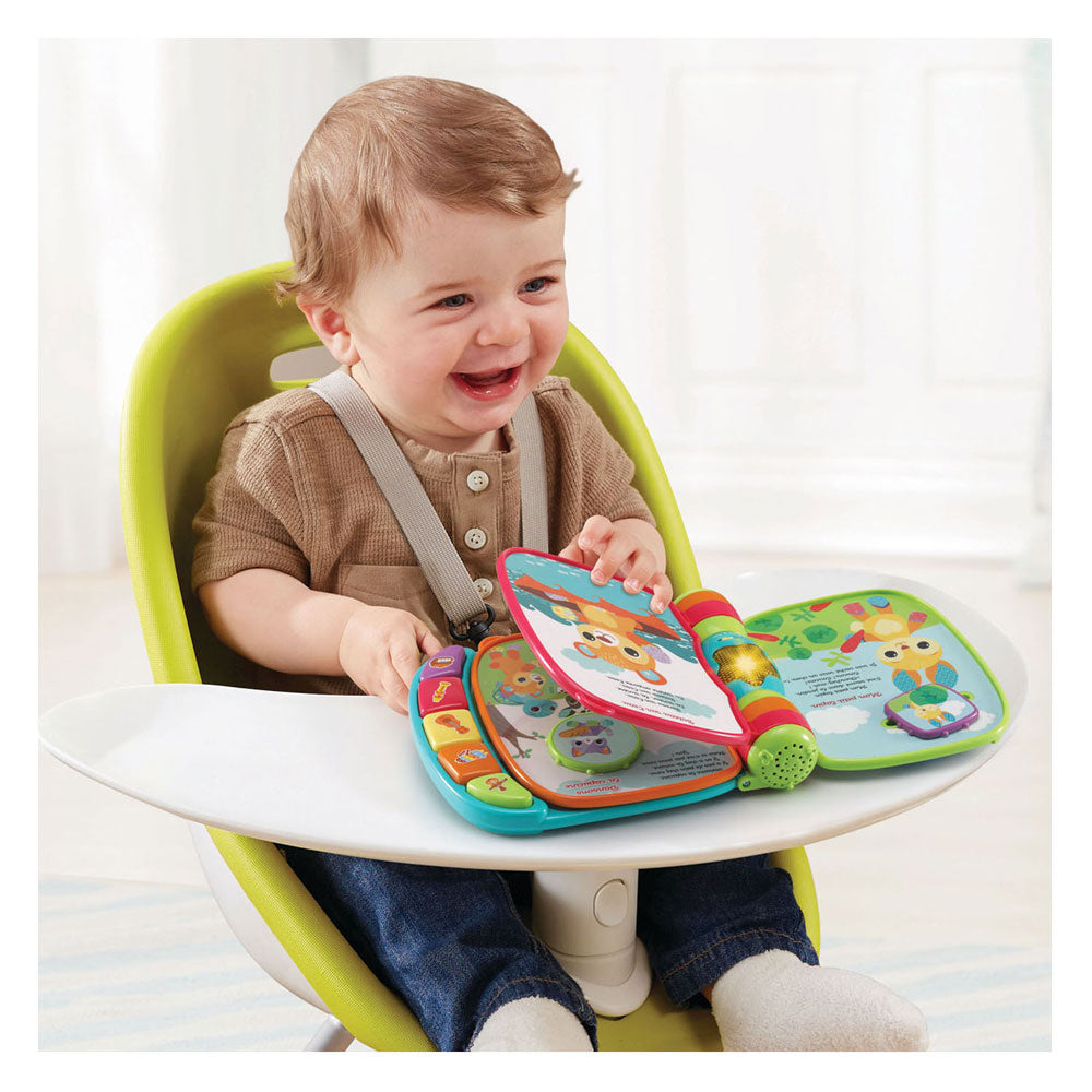 Vtech libro infantil interactivo bebé libro súper encantado de gatitos bebé azul multicolor