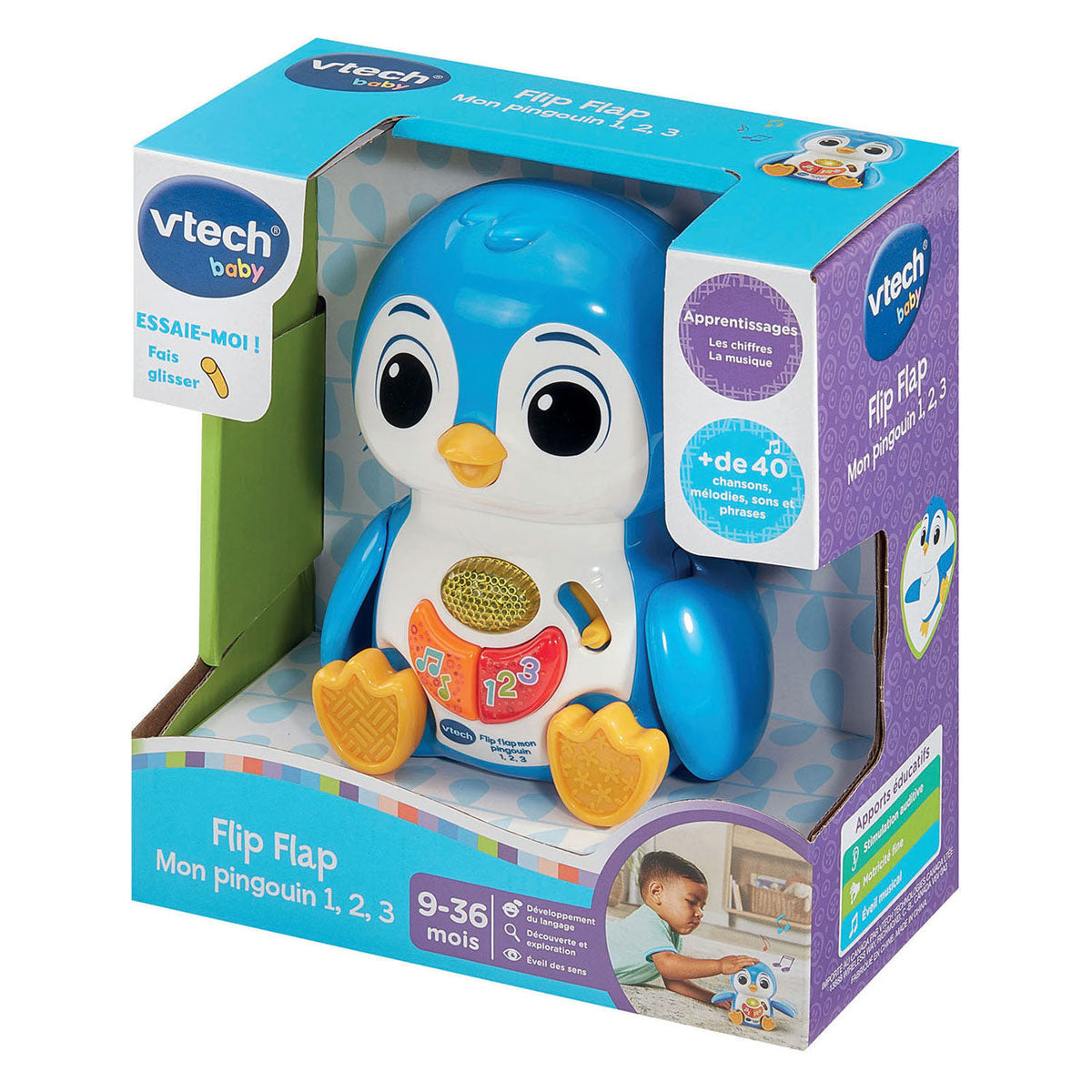 Pinguino con patta ribaltabile Vtech 1-2-3