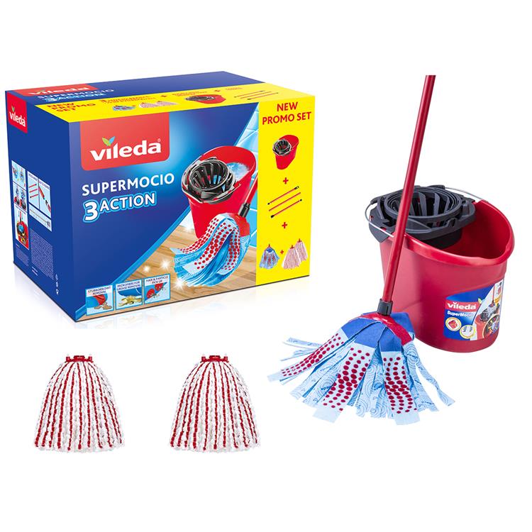 Vileda 1063147 - supermocio 3a + caja de alimentación mf | 1 pieza