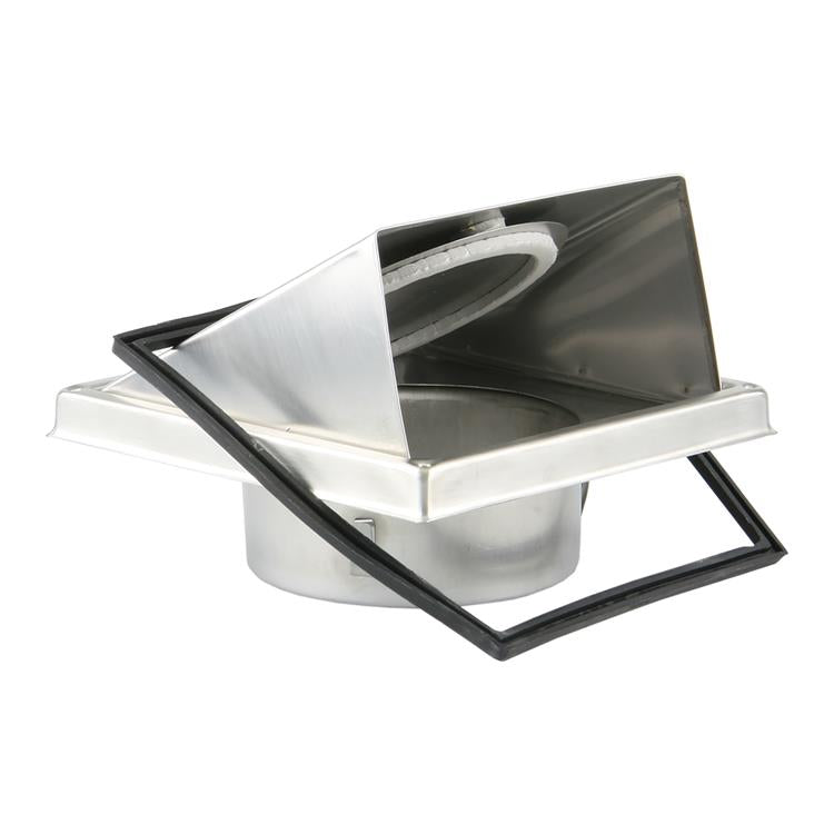 Renson 1006333 - Rejilla campana extractora empotrable acero inoxidable 641 ø 125 | 2 piezas