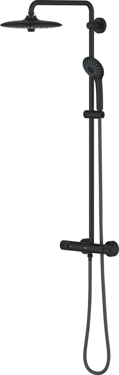 Grohe quickfix vitalio joy 260 douchesysteem - wandmontage - waterbesparend - phantom black