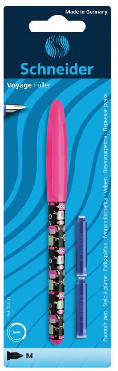 Pluma estilográfica Schneider viaje rosa
