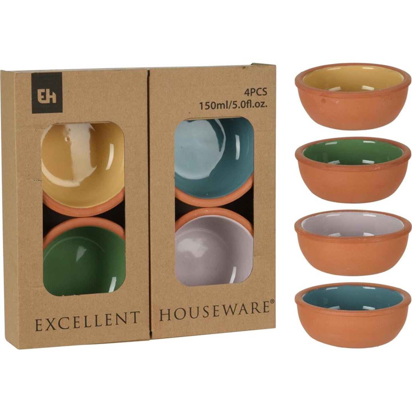 Eccellente ciotola per tapas in terracotta da 4 pezzi per la casa
