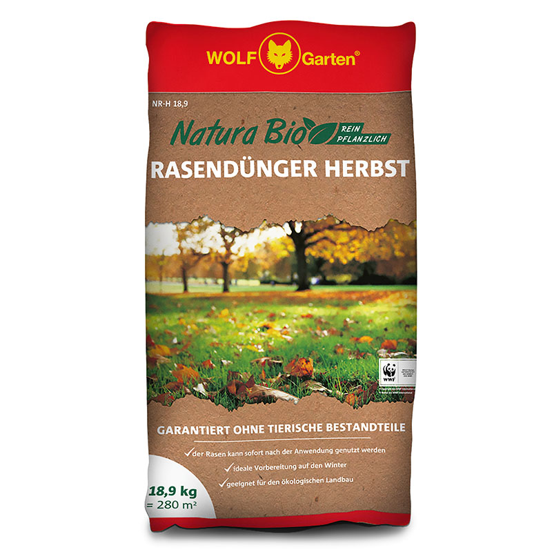 Wolf garten natura abono orgánico para césped otoño nr-h 18,9 - 3852570