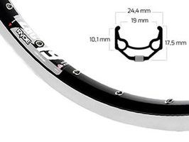 Rigida Velg 28 (622) ZAC-19 32 14 Nero (affilato)