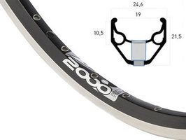 Rigida Velg 28 (622) ZAC-2000 14 Black (UNCUT)