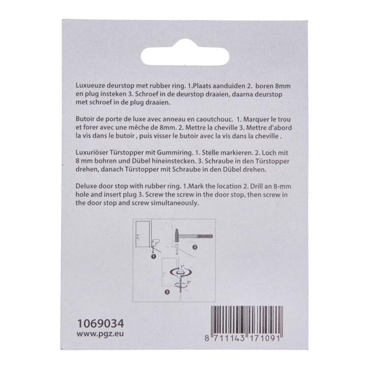 Mack 1069034 - cilindro fermaporta modello nero ø 20h30 mm 1 pz pz | 6 pezzi