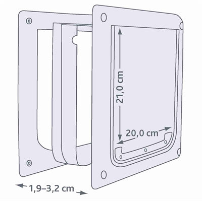 Trixie 2-way dog hatch white