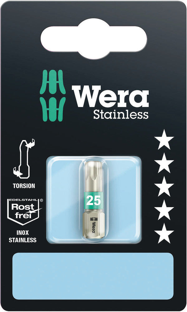 Wera 3867 1 ts sb punte torx®, acciaio inossidabile, tx 25 x 25 mm - 1 pezzo(i) - 05073623001