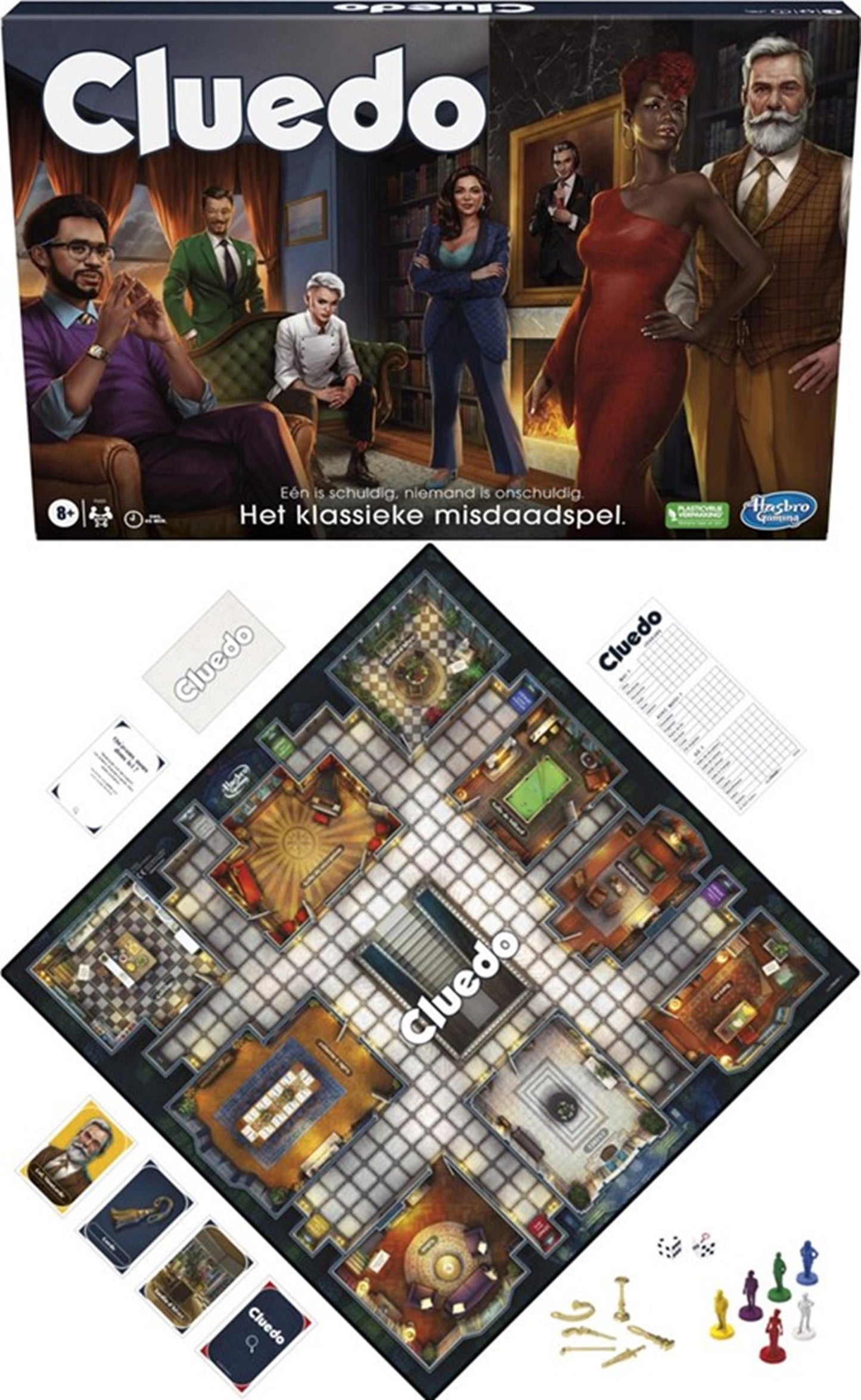 Hasbro Cluedo el clásico juego de crimen.