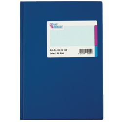 Libro contanti König Ebhardt A5 148x210mm blu a righe 96 fogli per libro