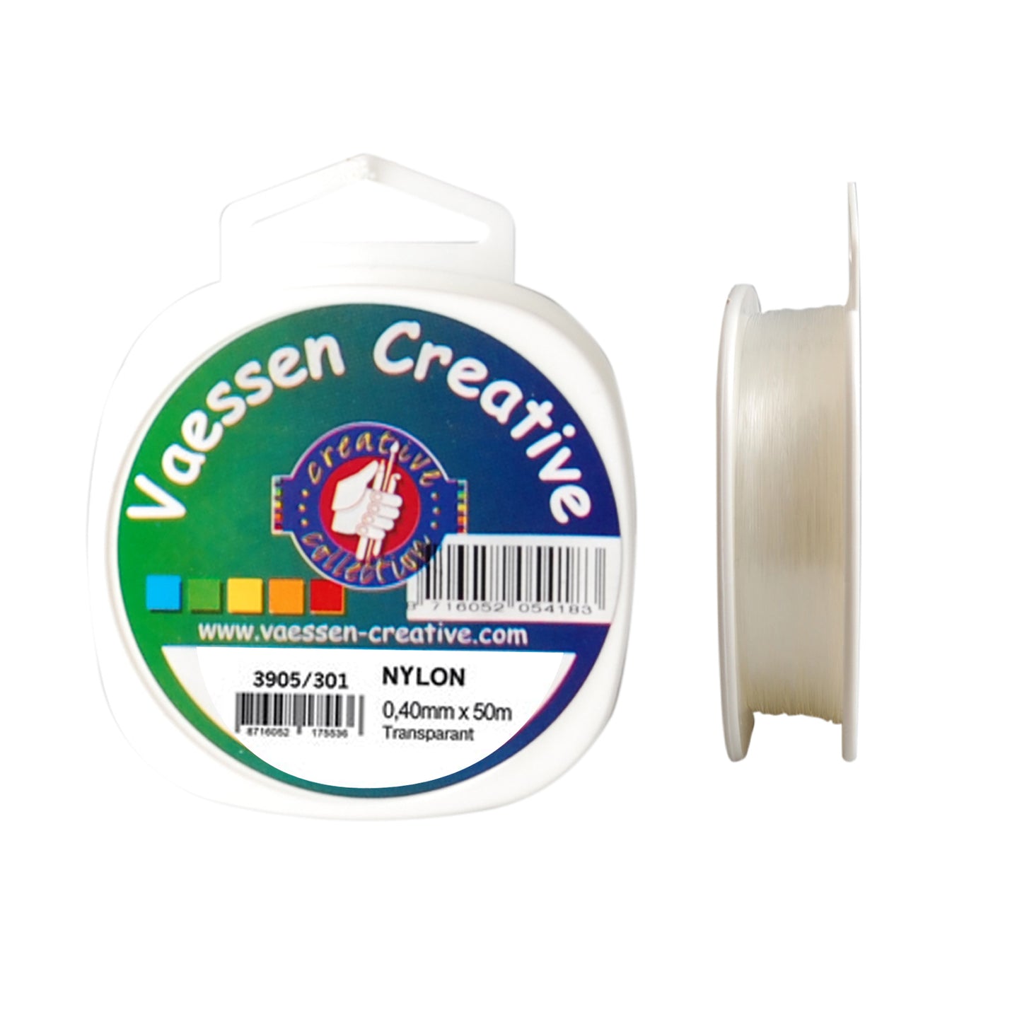 Vaessen creative • filo di nylon 0,4 mm 50 m trasparente