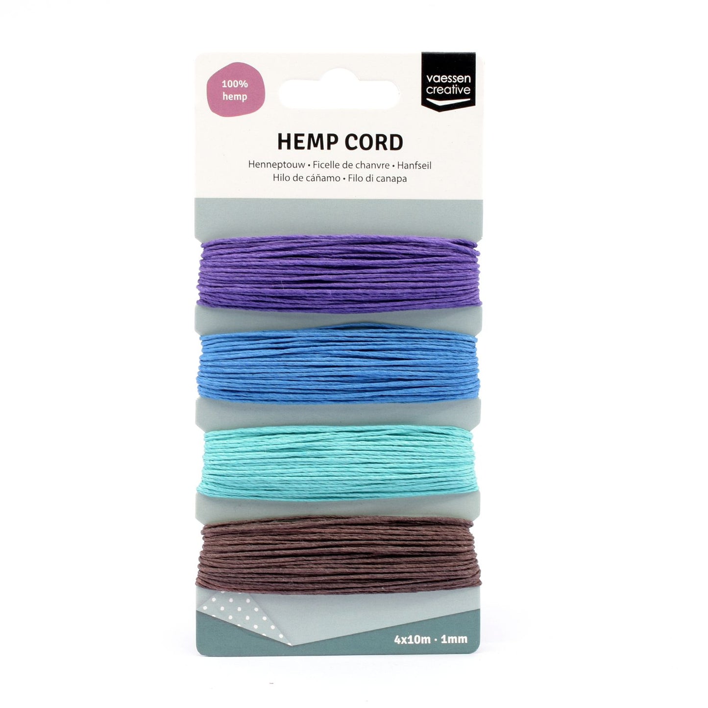 Vaessen creative • assortimento di corde di canapa invernali 4x10m