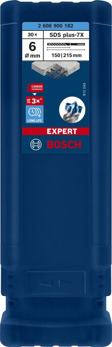 Trapano a percussione Bosch expert sds plus-7x 6 x 150 x 215 mm, 30 pezzi