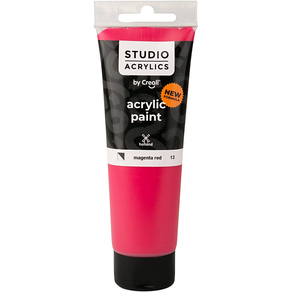 Pintura acrílica Creall studio, semiopaca, rojo magenta (13), 120 ml 1 botella