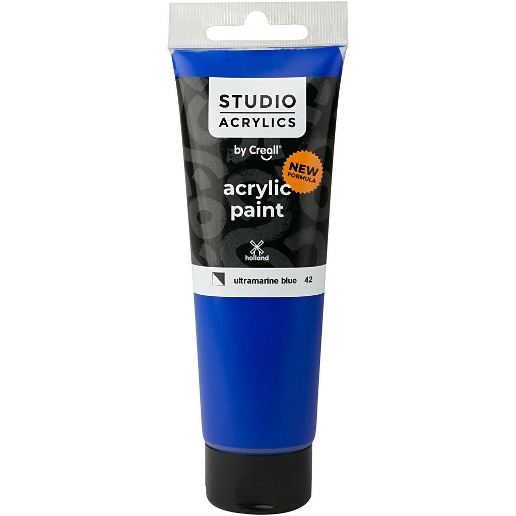 Pintura acrílica Creall studio, semiopaca, azul ultramar (42), 120 ml 1 botella