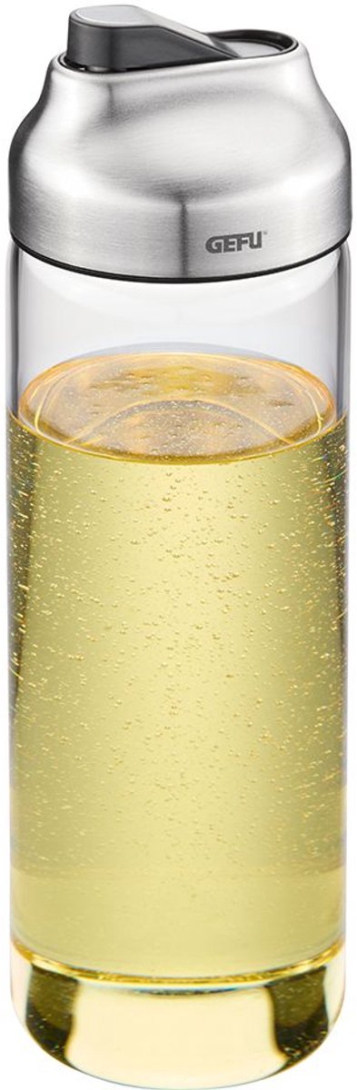 Dispenser per olio e aceto Gefu Kippo – 400 ml – vetro borosilicato – coperchio versatore automatico – antigoccia