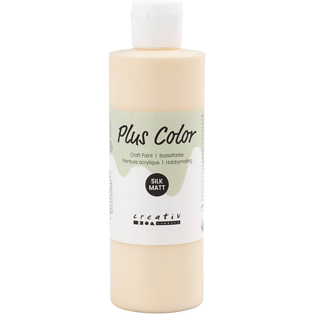 Pintura acrílica más color, ligeramente beige, 250 ml 1 botella