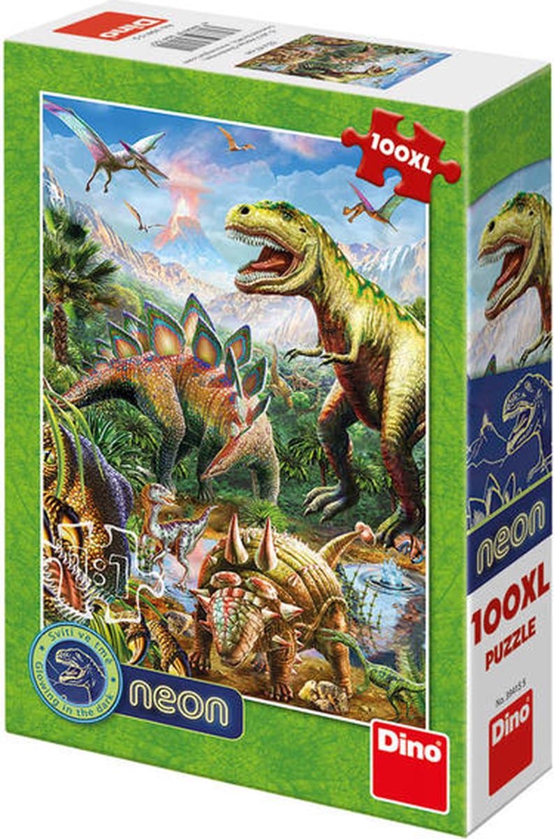 Puzzle Glow in the Dark Dinosaurs 100 XL pezzi