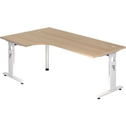Bach scrivania angolare hammerer vos82 e w melaminico 200x120cm rovere