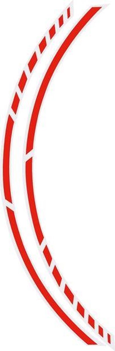 Pin Striping Foliatec 'racing' per cerchi rosso neon - larghezza = 7mm: 14x 41cm