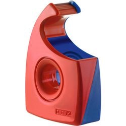 Dispenser per nastro adesivo tesa easy cut® rosso blu in plastica