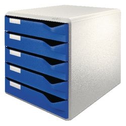 Cómoda Leitz 5280 35 5 cajones29,1x35,2x29,2cm gris azul