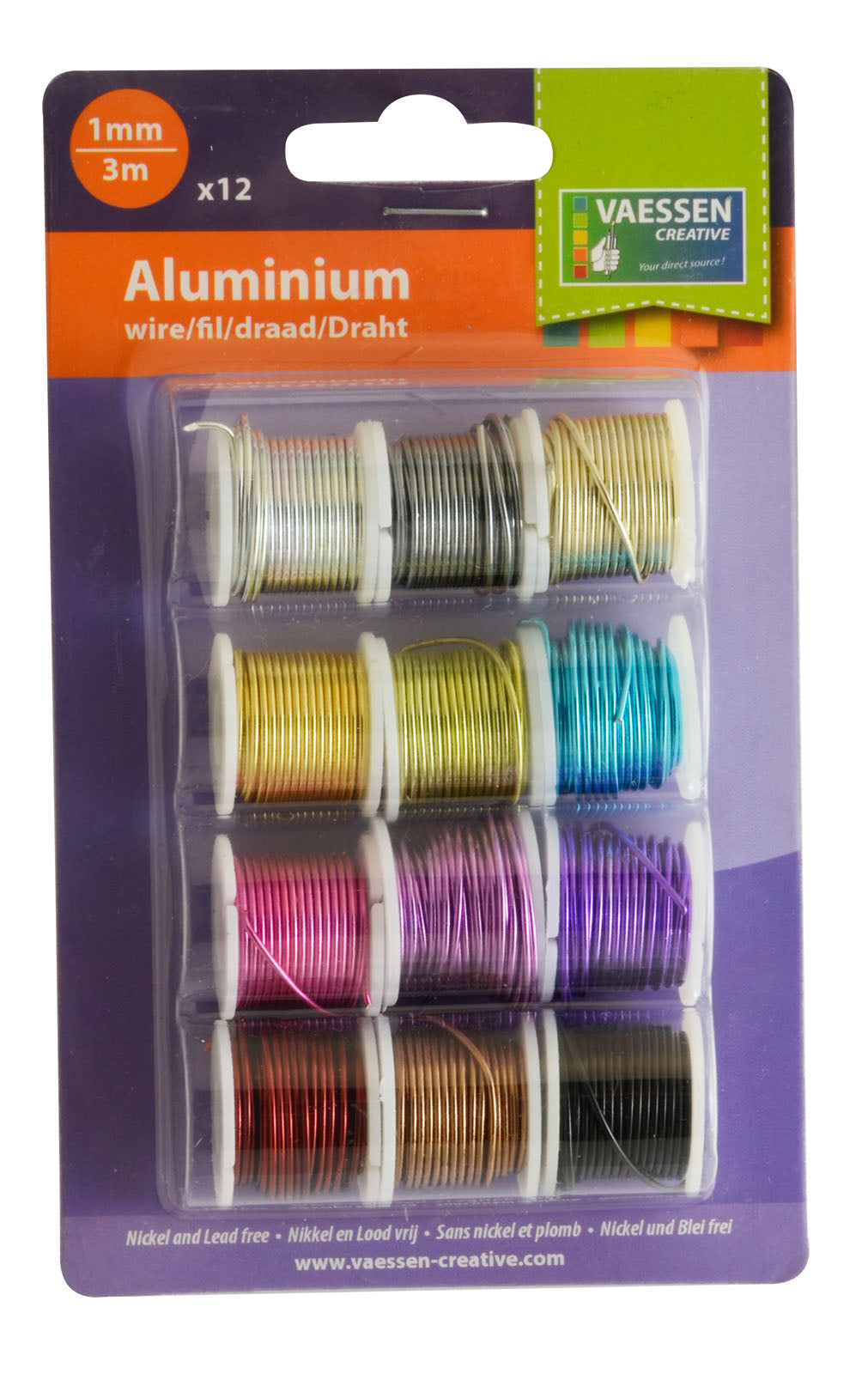 Vaessen creative • filo di alluminio 3mx1mm 12pz.