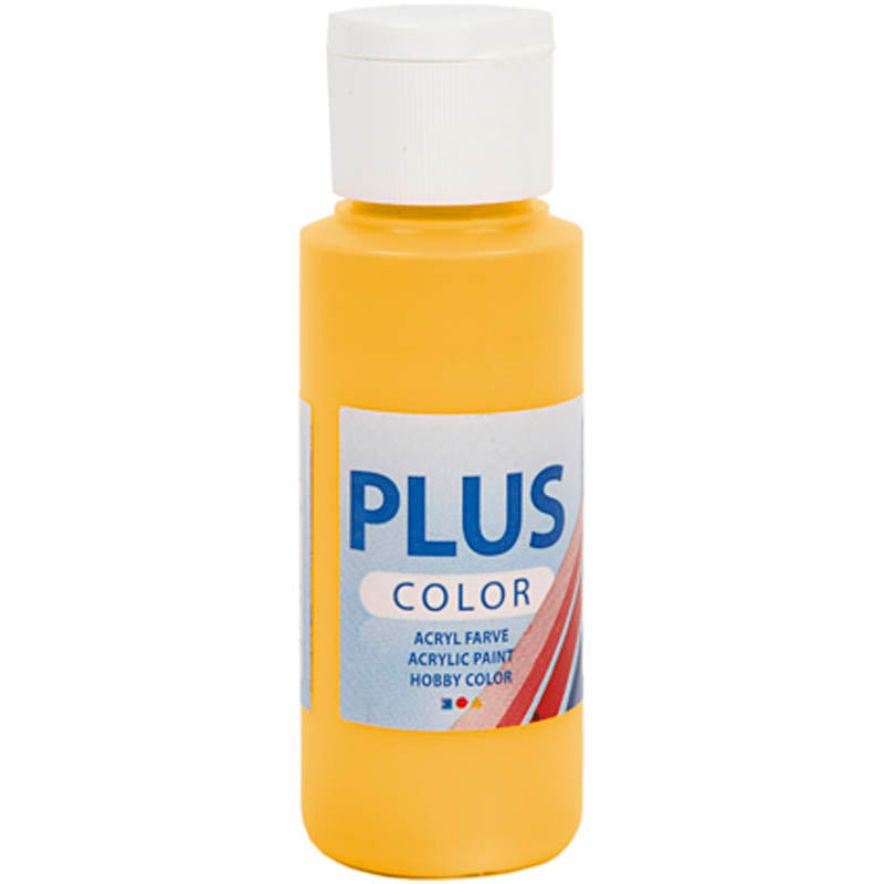 Creative Company Plus Color Acrilic Paint, Sole giallo, 60 ml